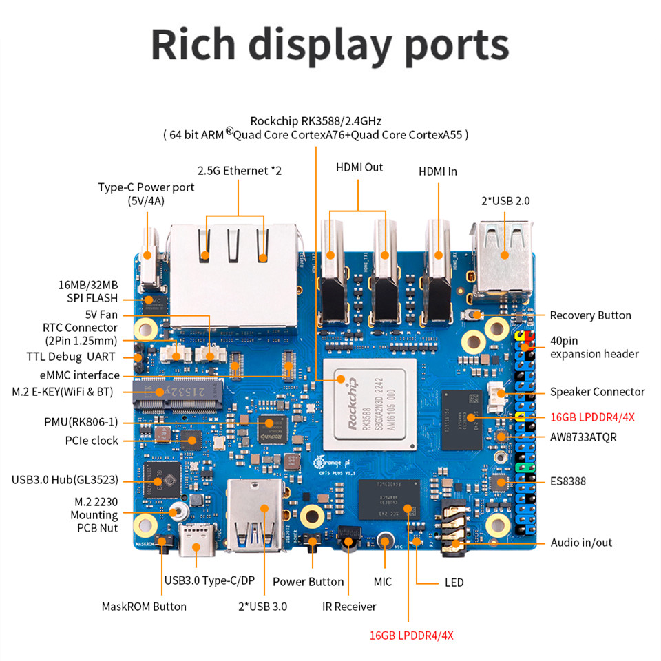 Orange pi 5 plus 32gb ram plac - Orange Pi 5 Plus 32Gb avaliação e preço